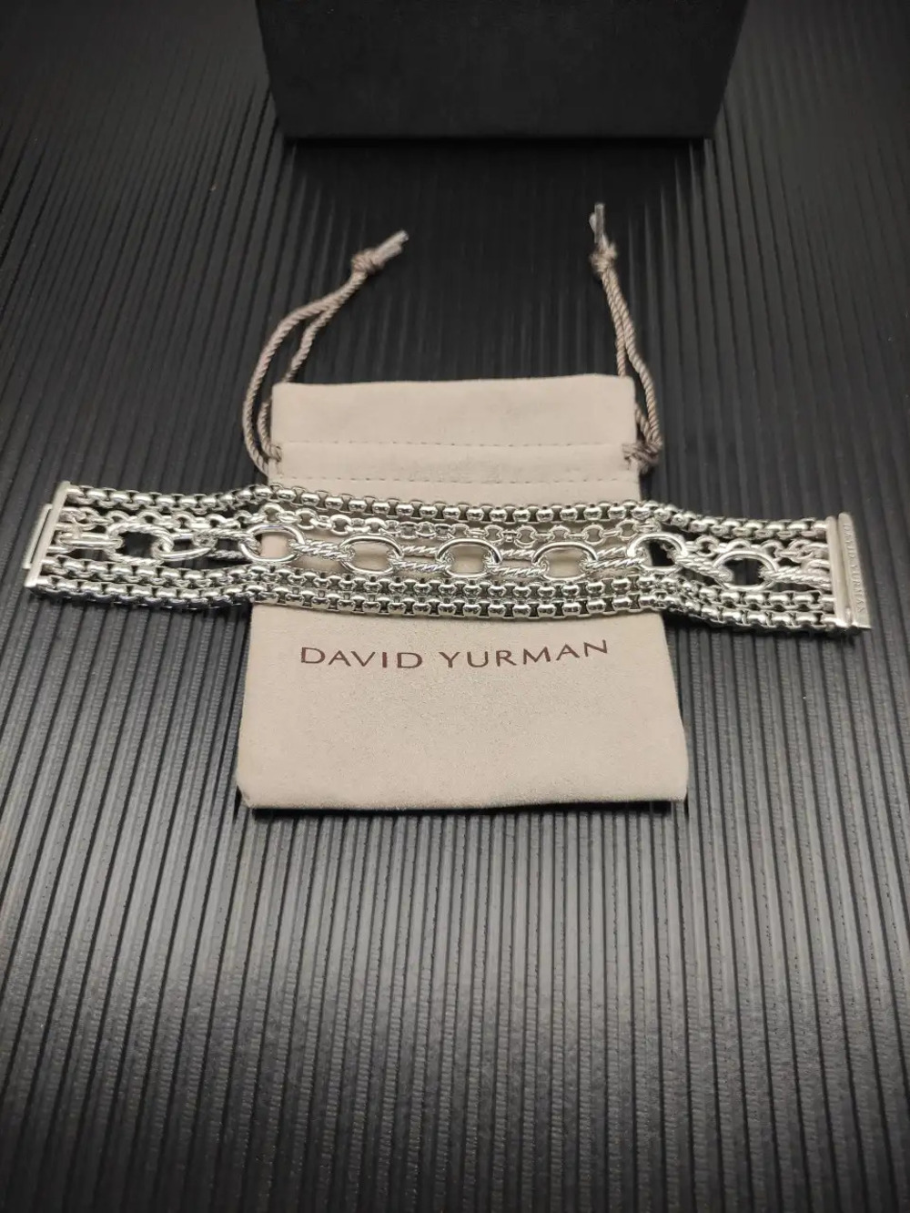 David Yurman Silver Multi-Chain Bracelet